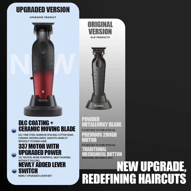 Kemei Professionelles Haarschneidemaschinen-Set KM-PG2099 KM-2299 Elektrischer Haarschneider Herren-Haarschneidemaschine Männer-Trimmer – Detail 5
