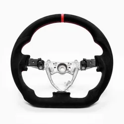 Real Alcantara  Leather Flat Customized Universal Steering Wheel For Toyota FJ Cruiser 2007-2014