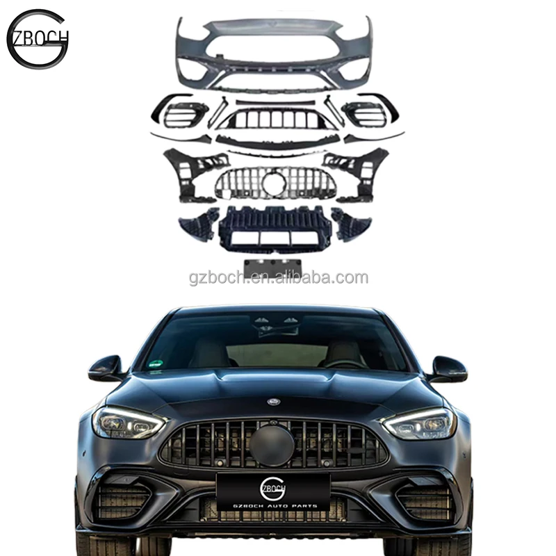 

W206 bodykit For Benz W206 C-class facelift C63 amg car bumper car Grille C63s AMG body kits