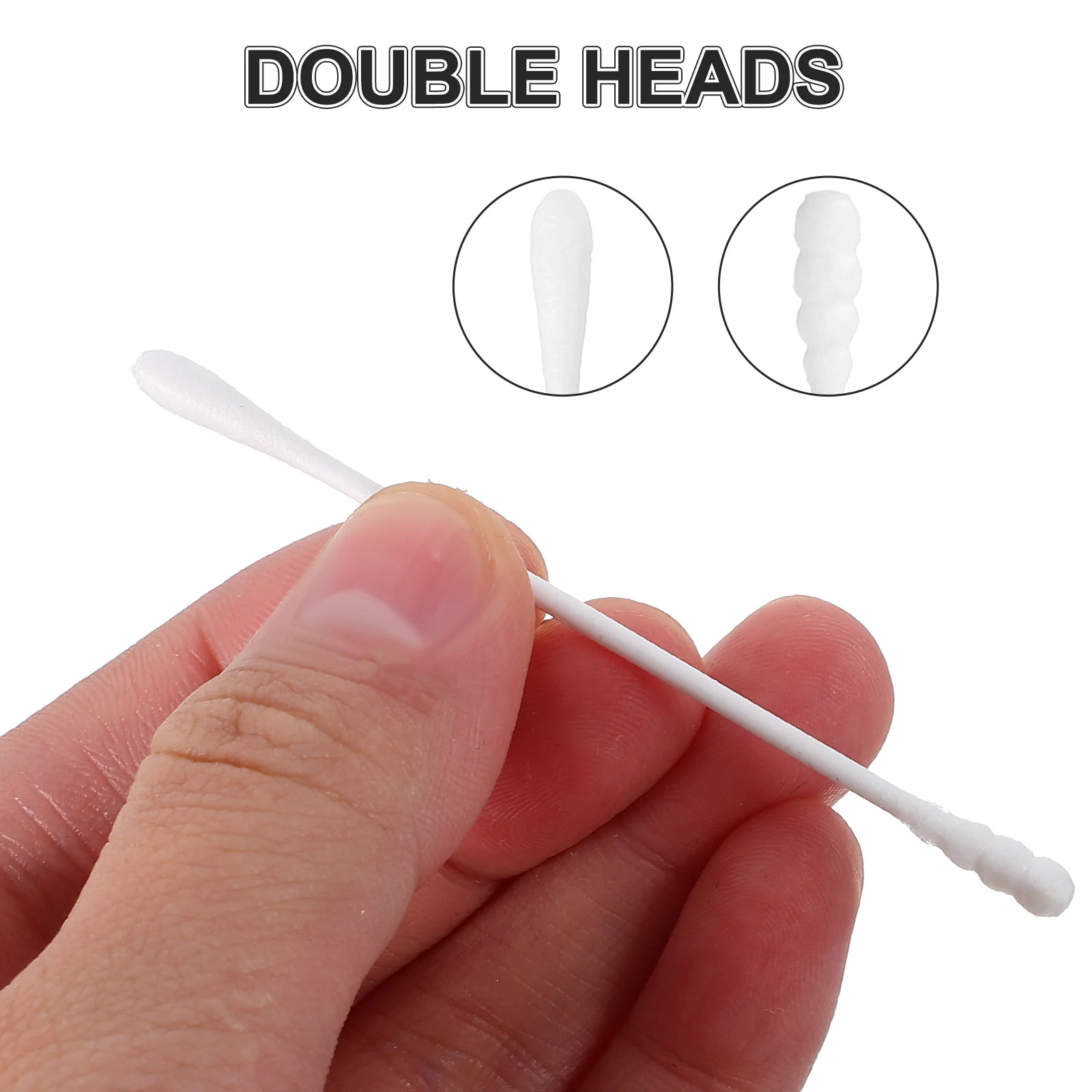 200 Pcs Baby Care Buds Swabs with Different Heads Cotton for Makeup Tool Ear Plugs Earbuds Double Stick