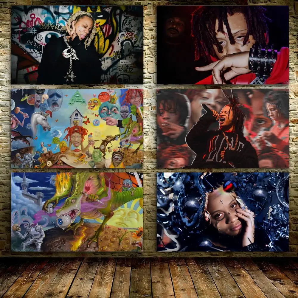 T-Trippie Redd RAP Flags  custom Banner for Garage Door room decor Wall Out Decoration With Metal buckle