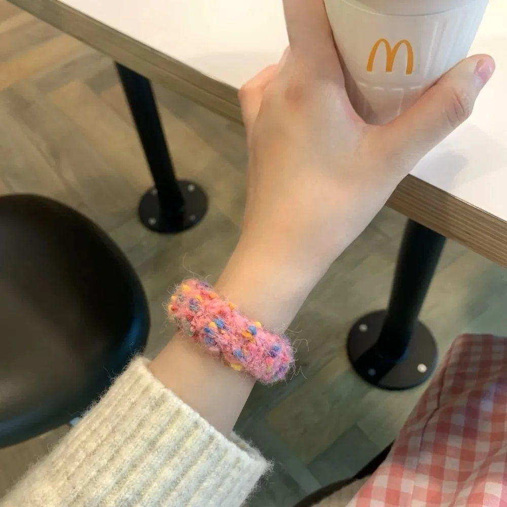 Модный яркий Яркий эластичный винтажный держатель для конского хвоста в горошек, мягкая бархатная повязка на голову для Meatball