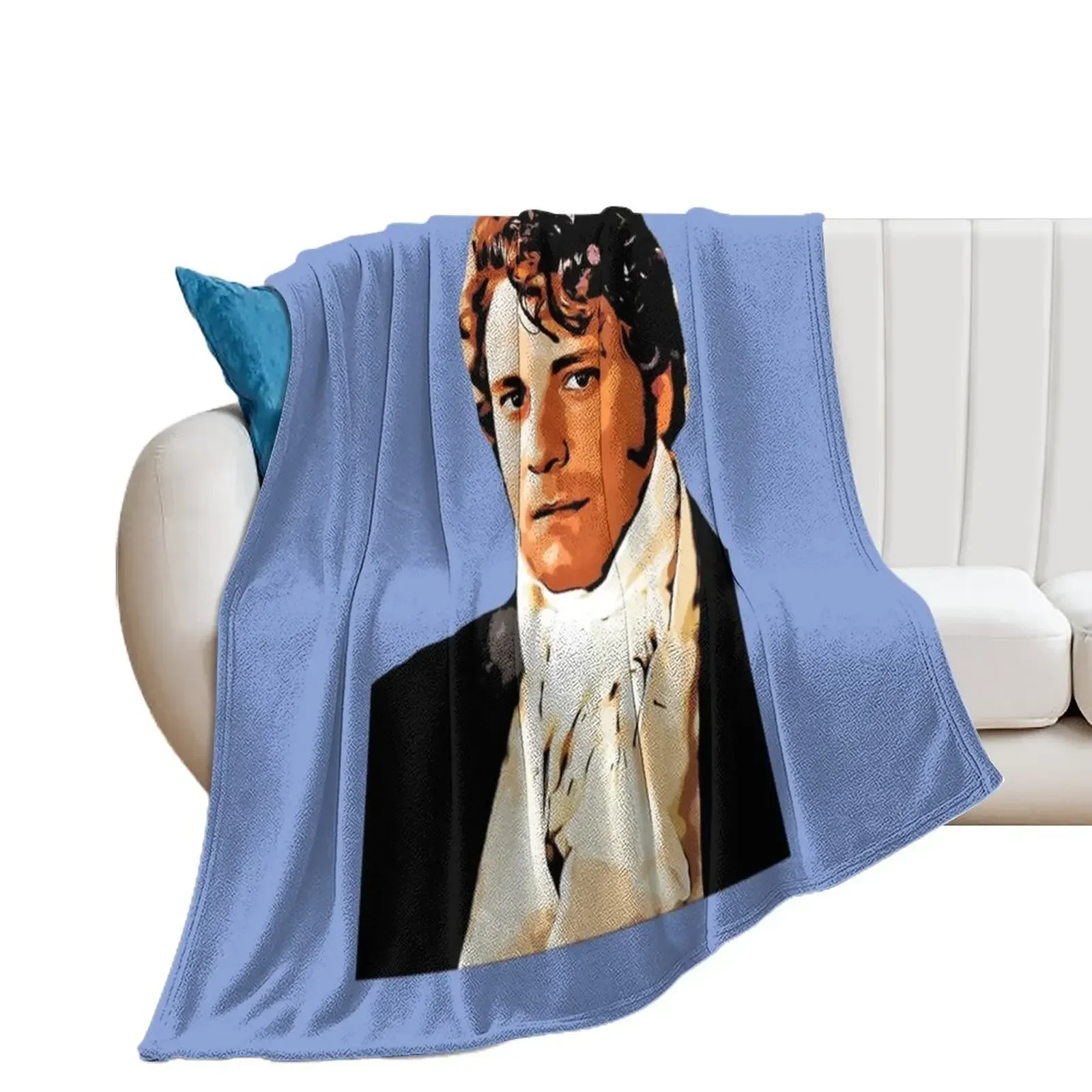 Mr Darcy, Pride and Prejudice Art Print Cartoon Effect Throw Blanket funny gift Stuffeds manga Blankets