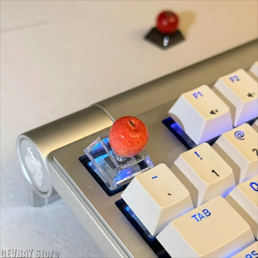 Simulation Apple Shaped Keycaps Creative Keycap Keyboard Decoration Ornaments for Mechanical Keyboards view 6