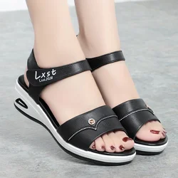 Comfort Women Breathable Wedges Summer Open Toe Sandals Platform Soft Leather  Soft Sole Gladiator Elegant Casual Shoes