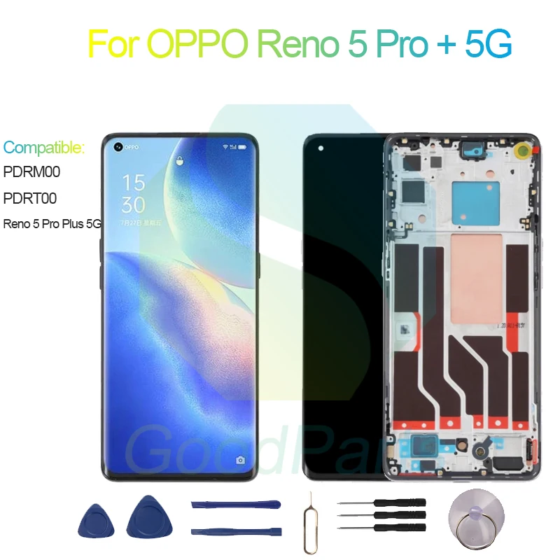 

Для OPPO Reno 5 Pro + 5G экран дисплей Замена 2400*1080 PDRM00, PDRT00,Reno 5 Pro Plus 5G ЖК сенсорный дигитайзер в сборе