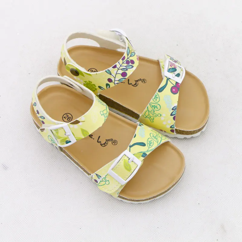 2024 New Summer KIds Sandals Flats with Cork Shoes for girls Infant