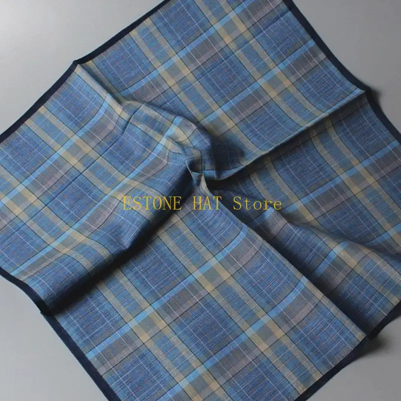 49MF ذكر امرأة ملونة Hankies شؤون تجارية منديل لعيد ميلاد هدية