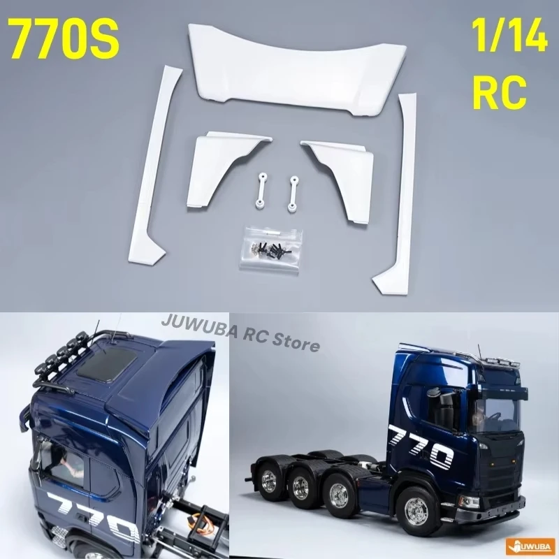 770S RC 1/14 Truck Roof Spoiler Cab Deflector For Tamiya RC 1/14 Tractor Truck 770S 56368 Truck Accessories Decoration Parts