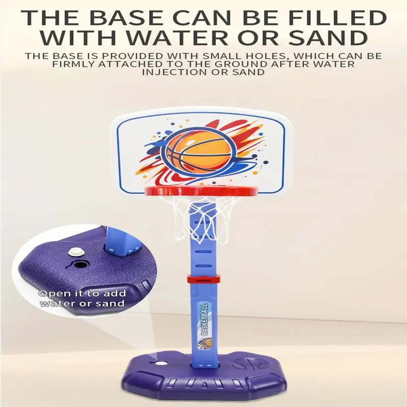 Kids Basketball Hoop And T Ball Set Kid's Basketball Stand And T Ball Kit Safe Design Interaction Game Toys For Home Family