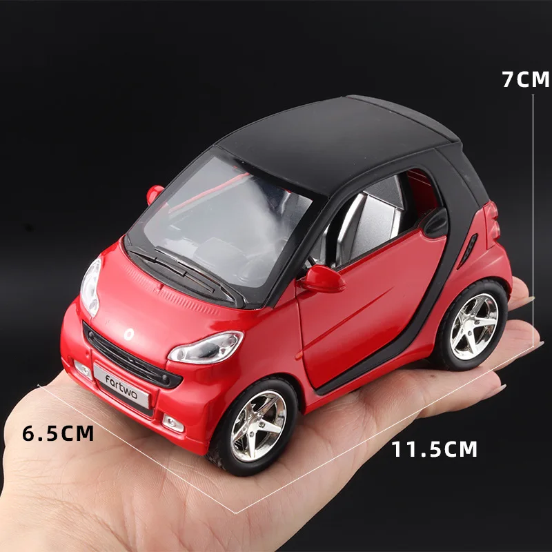 

1:32 Smart Diecast Model Car Alloy Body Sound Light Pull Back Openable Doors Toy for Children Boys Girls Home Decor Collection