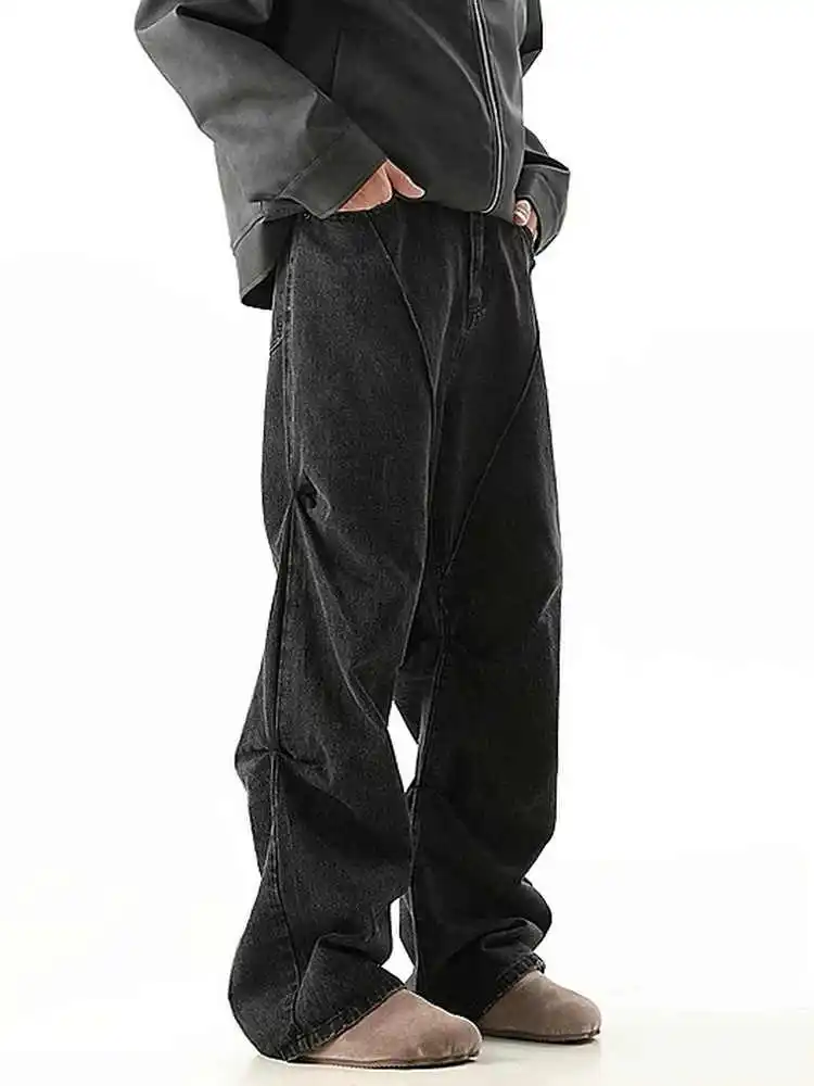 Women Black Gothic Y2k Jeans Harajuku Vintage Emo Denim Trousers Japanese 2000s Style Oversize Boyfriend Jeans Pants Autumn 2025