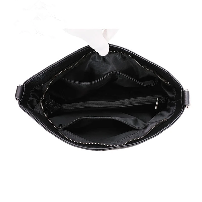 Nesitu Highend Casual Black Blue Brown Green Grey A4 Genuine Leather Women Handbags Cowhide Shoulder Messenger Bag M1015