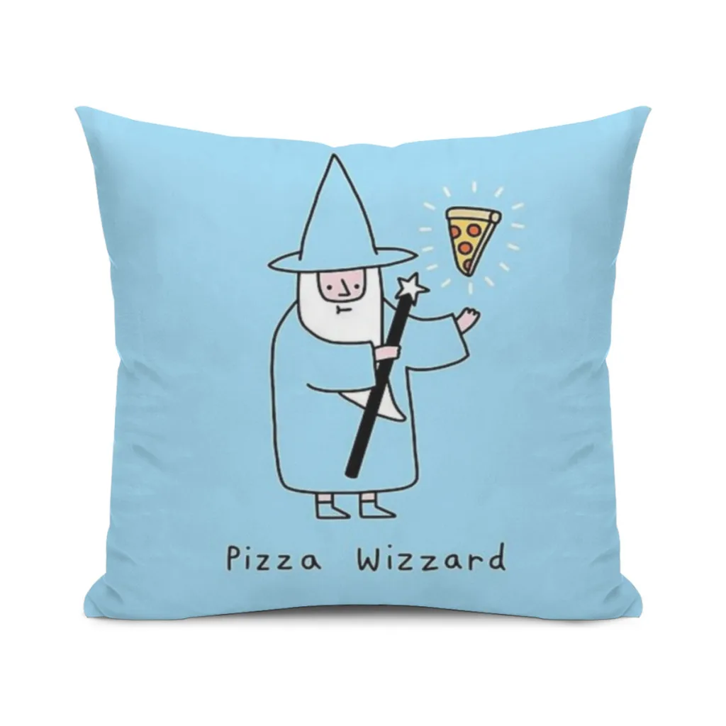 

Pizza Wizzard Cushion Office Classroom Chair Cushion Couch Pillow Bedroom Floor Winter Thick