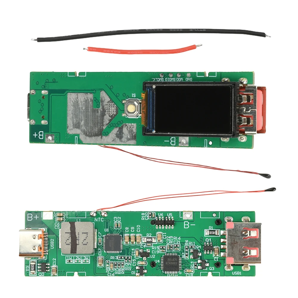 شاشة ديجيتال 0.96 بوصة TFT شاشة ملونة 22.5 واط وحدة شحن سريع مجموعة بنك الطاقة المحمولة الصغيرة 21700 علبة البطارية #2