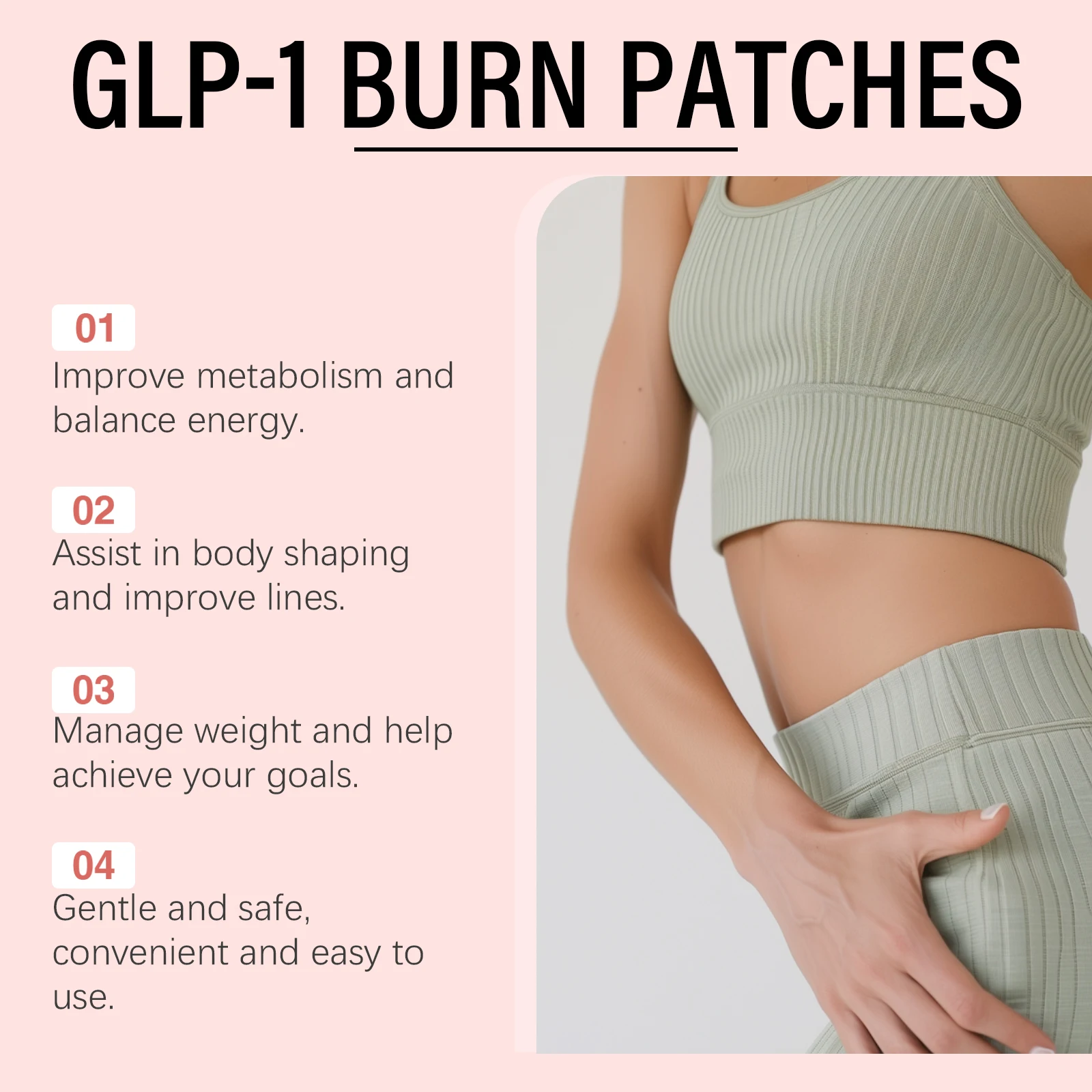 Body Care Patch Glp -1 Weight Loss Pads Appetite Suppressant Sleep Aid Insomnia Treatment Sticker Boost Immunity Nad+ Patches view 4