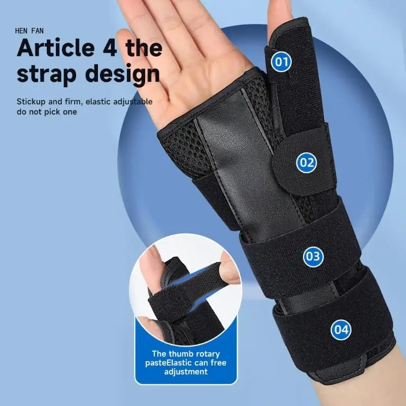 Wrist Thumb Spica Support Brace Stabilizers Breathable Nylon Wristband with Thumb Protector Carpal Tunnel Wrist Splints M89D