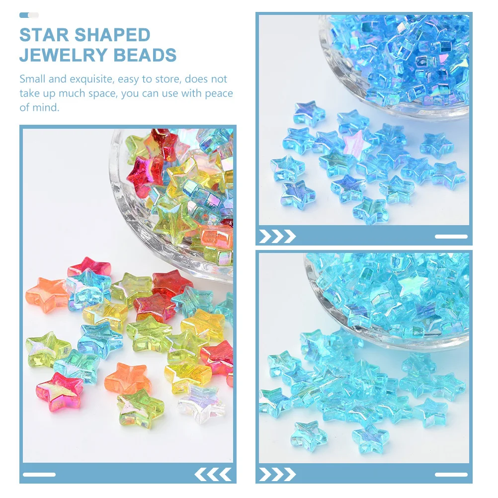 

1 Bag Five Pointed Star Beads Premium DIY Jewelry Spacer Beads for Necklace Bracelet Earrings Decorative Craft Supplies