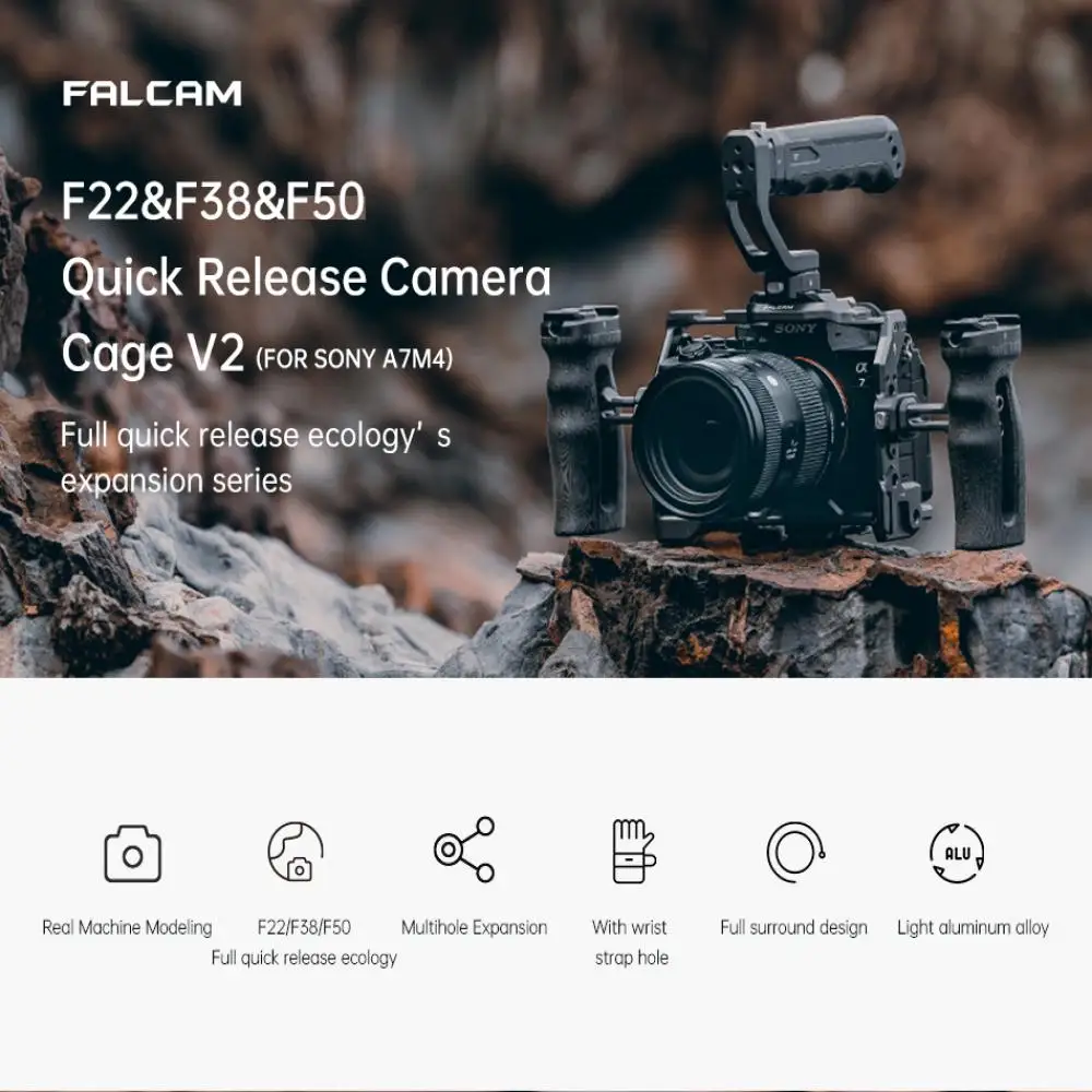 FALCAM F22&F38&F50 2824A Quick Release Camera Cage/3299 Baseplate V2 with Multiple 1/4\