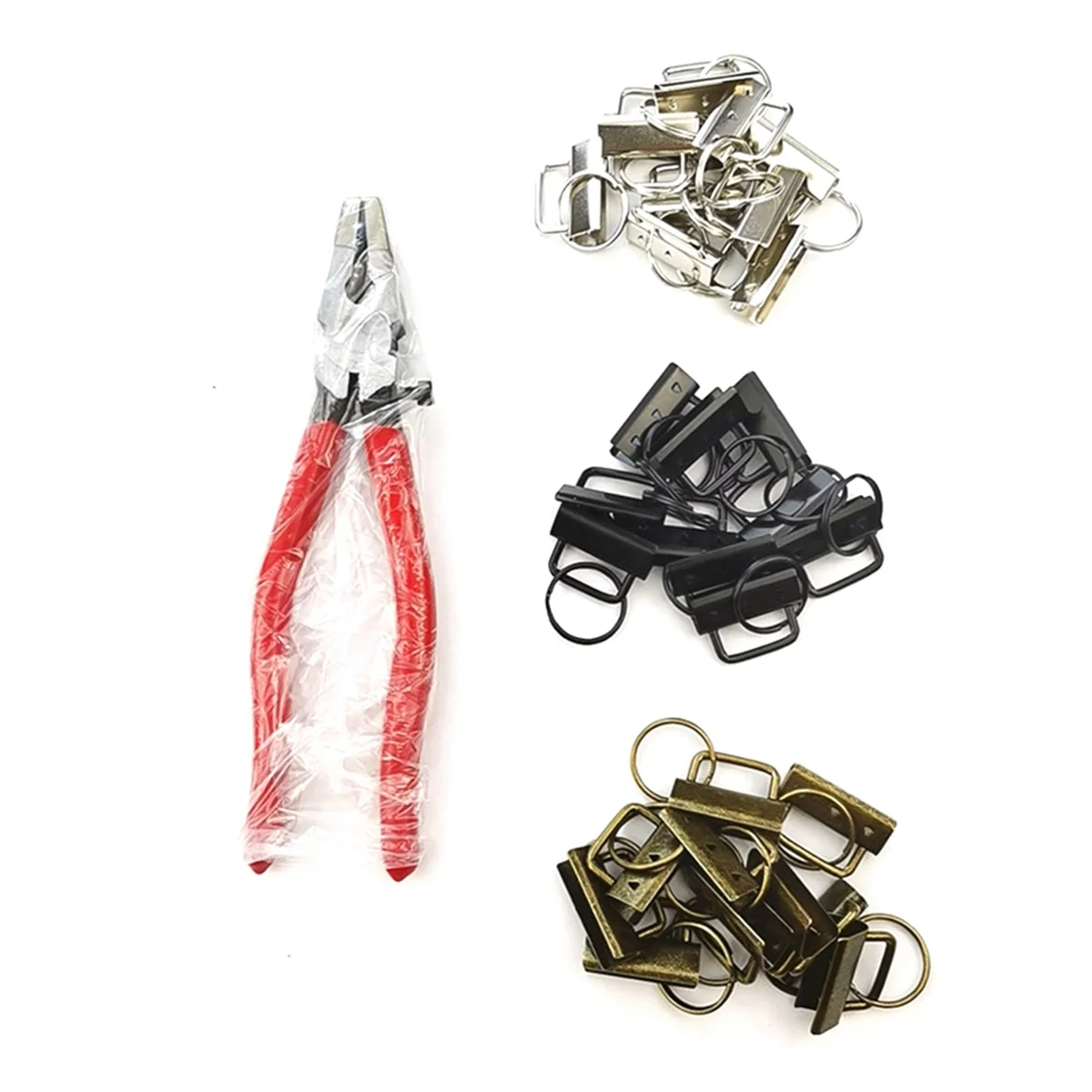 31 Pieces of 32Mm Keychain Hardware Kit is Suitable for Wrist Clamp Lanyard Keychain DIY Tools