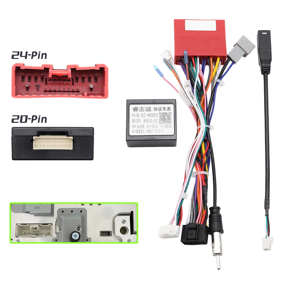 Raise Canbus Decoder for Mazda 6 3 5 CX-7 RX-8 Android Radio Cable