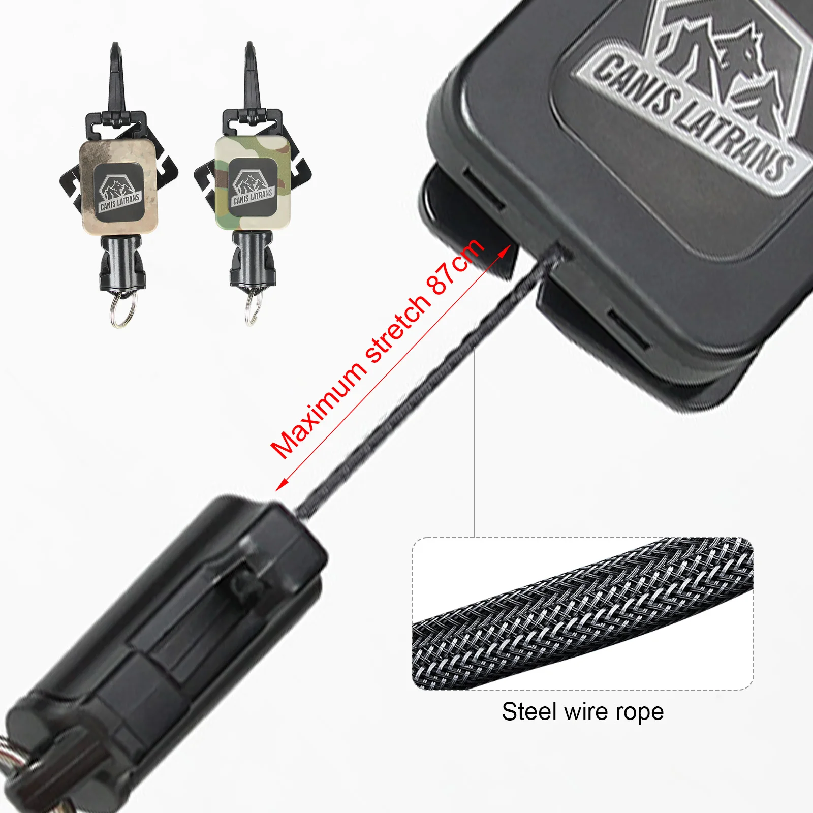 retractable-tether-with-combo-mounting-ideal-for-fishing-toolshunting-tactical-gear-34''-extension10kg-breaking-strength