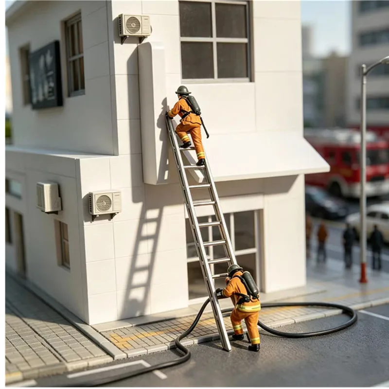New 1/64 High Altitude Rescue Team 2 Soldiers Miniature Resin Model Sand Table Scene Creation Toy Handmade Birthday Gift