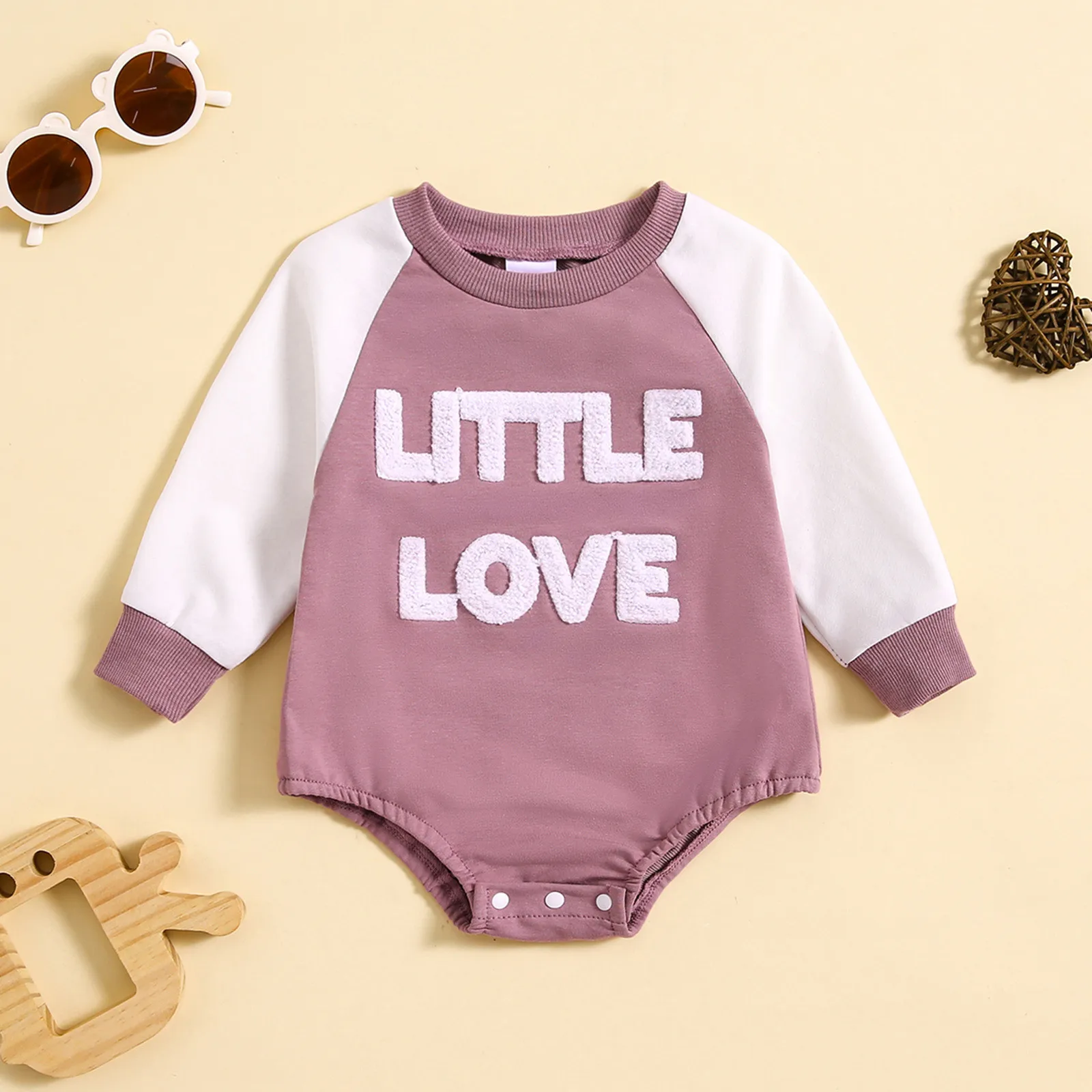 

Toddler Baby Boys Girls Romper Long Sleeve Embroidery Letters Bodysuit Clothes Newborn Cotton Jumpsuits 0-18 Months Outerwear