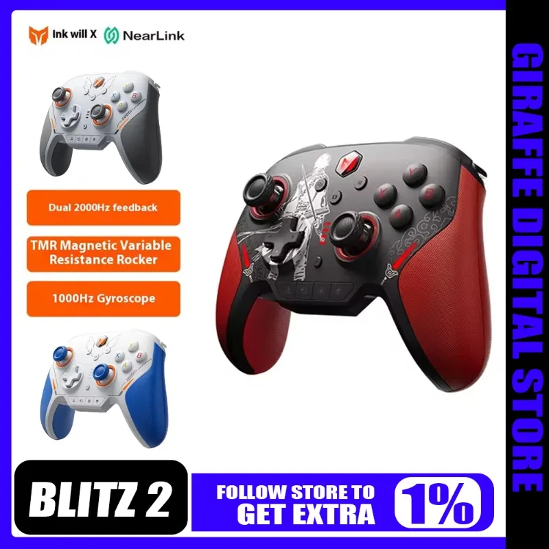 BIGBIG Won Blitz 2Pro Gamepad Draadloze Controller 2000Hz Terugslag APEX Somatosensorische Controller Ondersteuning PC/NS Voor Mythe Wukong