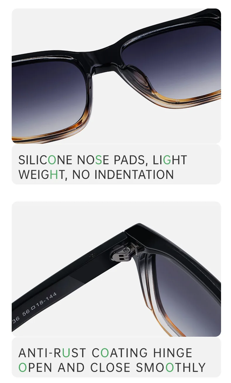 Neue quadratische Sonnenbrille für Männer Vintage Designer Sonnenbrille Frauen trend ige Luxus Retro Mode Brille Gafas de Sol Hombre Zonnebril – Detail 8
