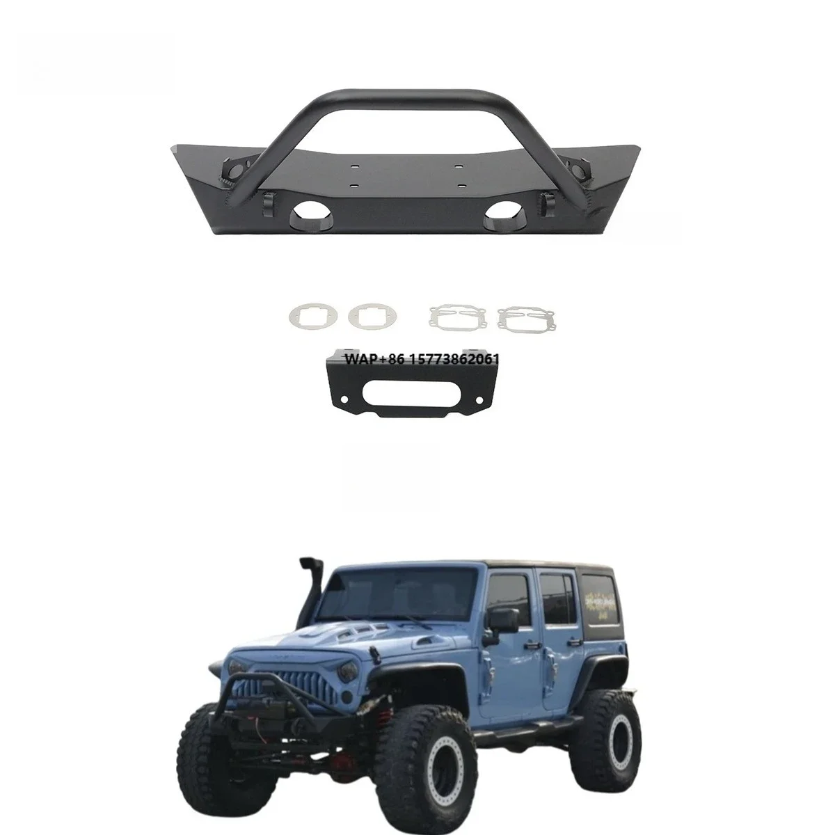 Standard Size 4x4 off road Steel Front Bumper for  Wrangler JK Spyder Spider Type