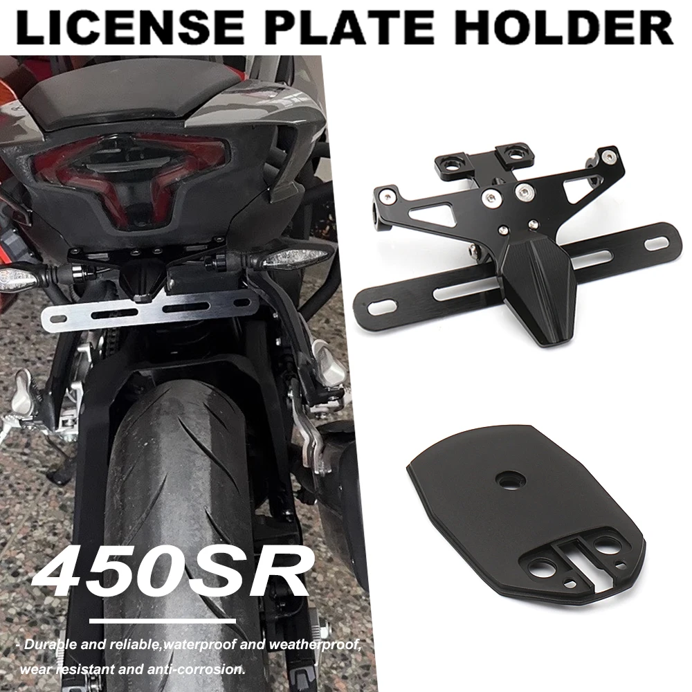 

For CFMOTO 450 SR 450SR 2022 2023 New Motorcycle Black Tail Tidy License Plate Holder Eliminator Registration Frame Bracket