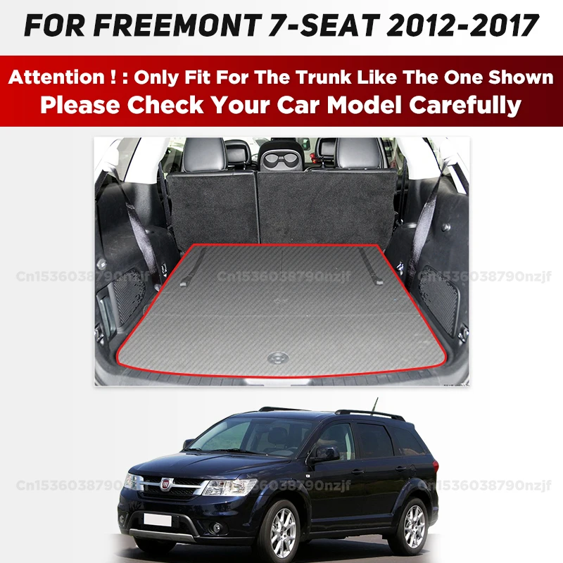 For Fiat Freemont 7-Seat 2012-2017 16 15 14 13 3D Car Trunk Mat Cargo Liner Carpet Interior Accessories Cover