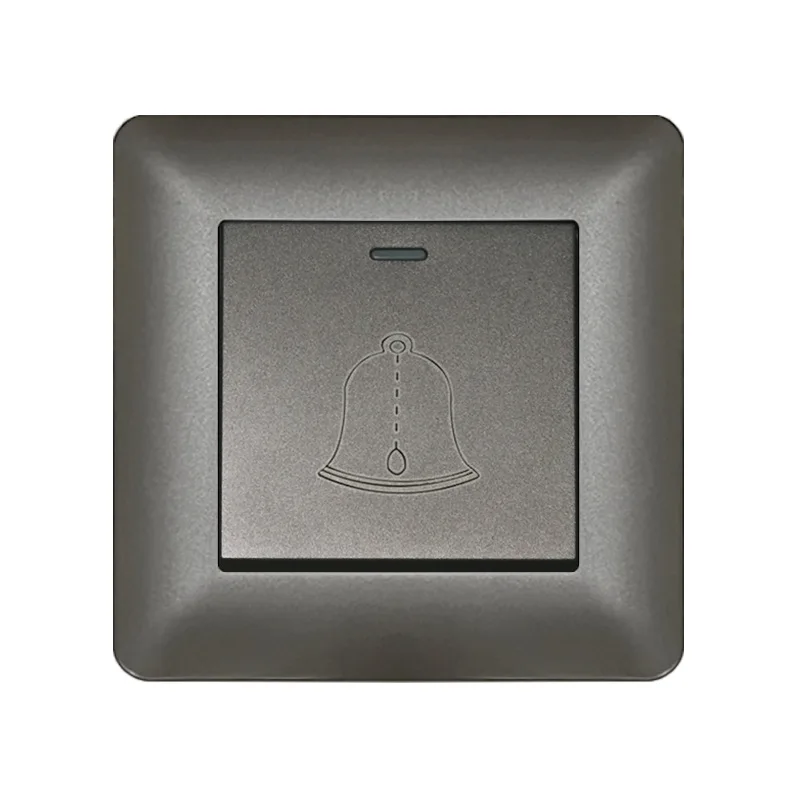 EIOMR EU UK Standard Wall Switch Home Appliance Sockets Grey Arc Border Panel 86*86mm Doorbell Telephone Computer Cat6 Interface