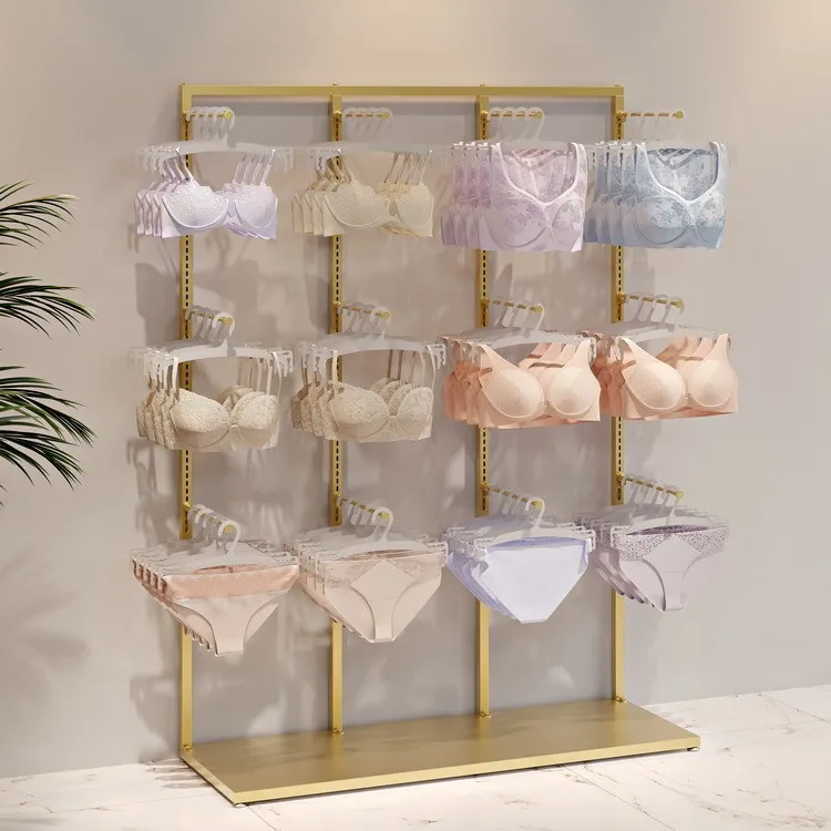 underwear shelf display rack Floor-to-ceiling underwear bra cover shelf against the wall No nails No punching
