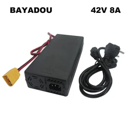 36V 8A Li-ion Battery Charger 42V Lithium Li-poly 10S 36 Volt 30AH 40AH 50AH Energy Storage Fast Charger XT60 XT90 With Fan
