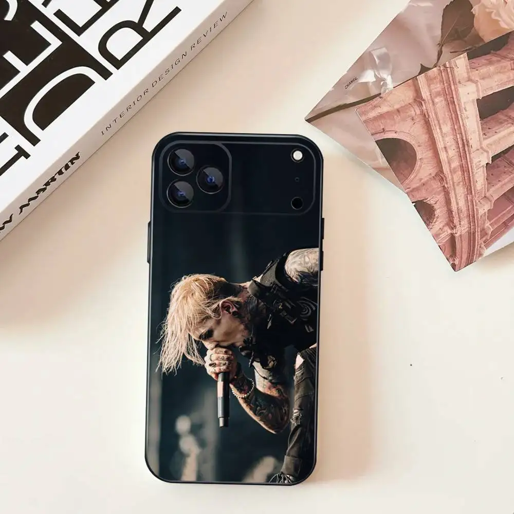 M-Motionless Band Handyhülle für iPhone 17,16,15,14,13,12,11,Pro,Max,Plus,E,SE4,Air,Mini Schwarz Soft Cover