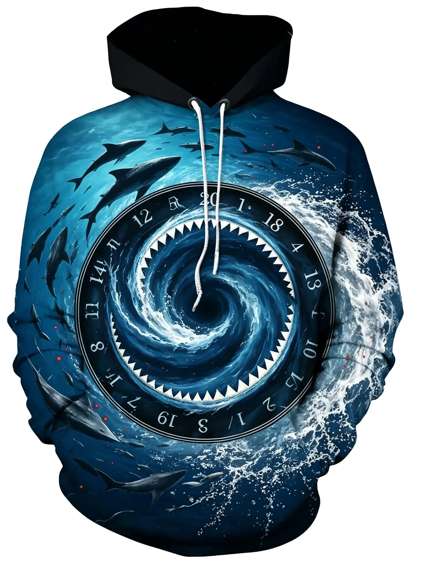 Men's Hoodie thin Autumn Winter Sci-fi Alien Dartboard Cosmic Smoke Art Print Oversized Casual Sweatshirt Clothes