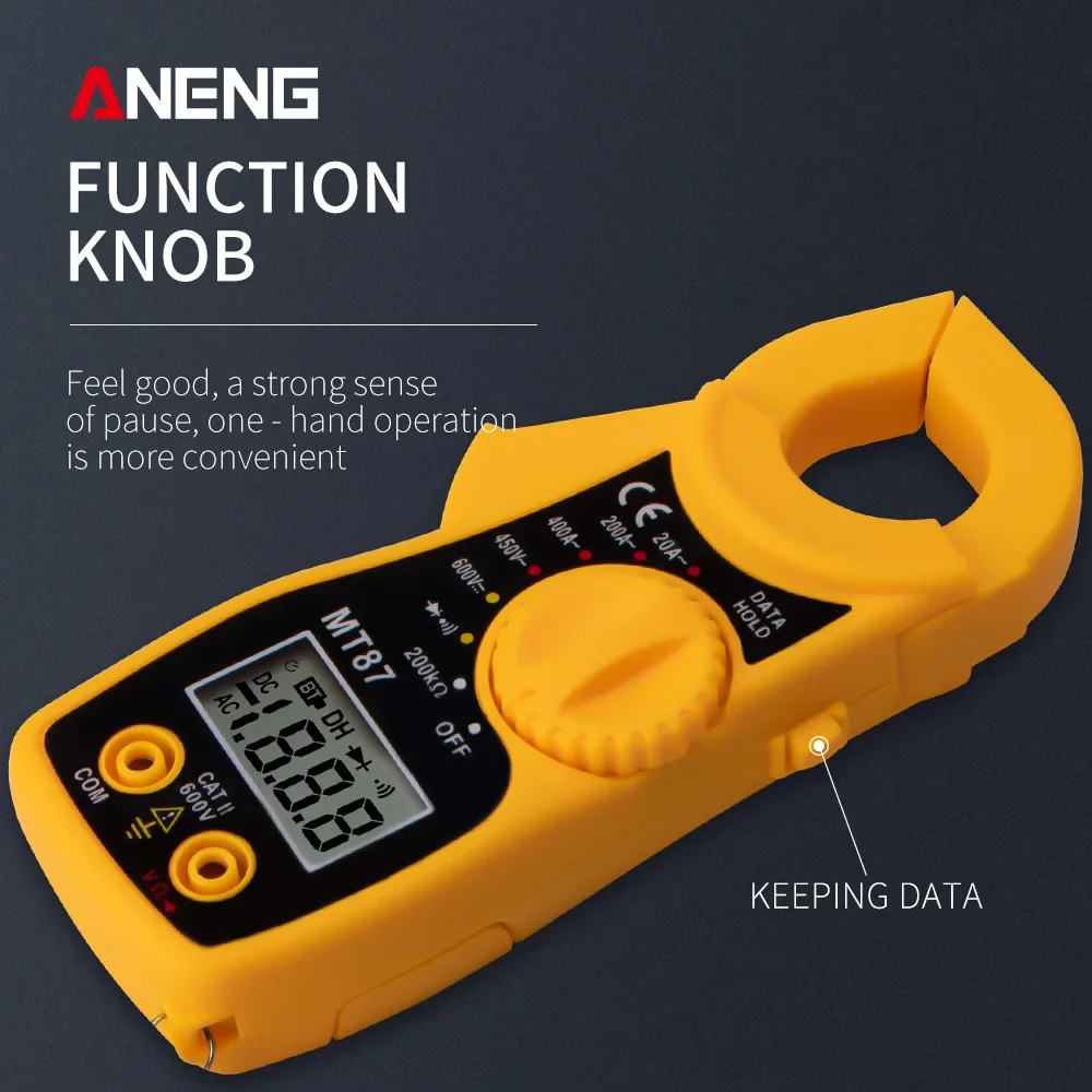 ANENG MT87 Digitale Clamp Multimeter 1999 Zählt AC Amp Amperemeter Voltmeter NCV Ohm Hohe Präzision Tester Profesional Meter test
