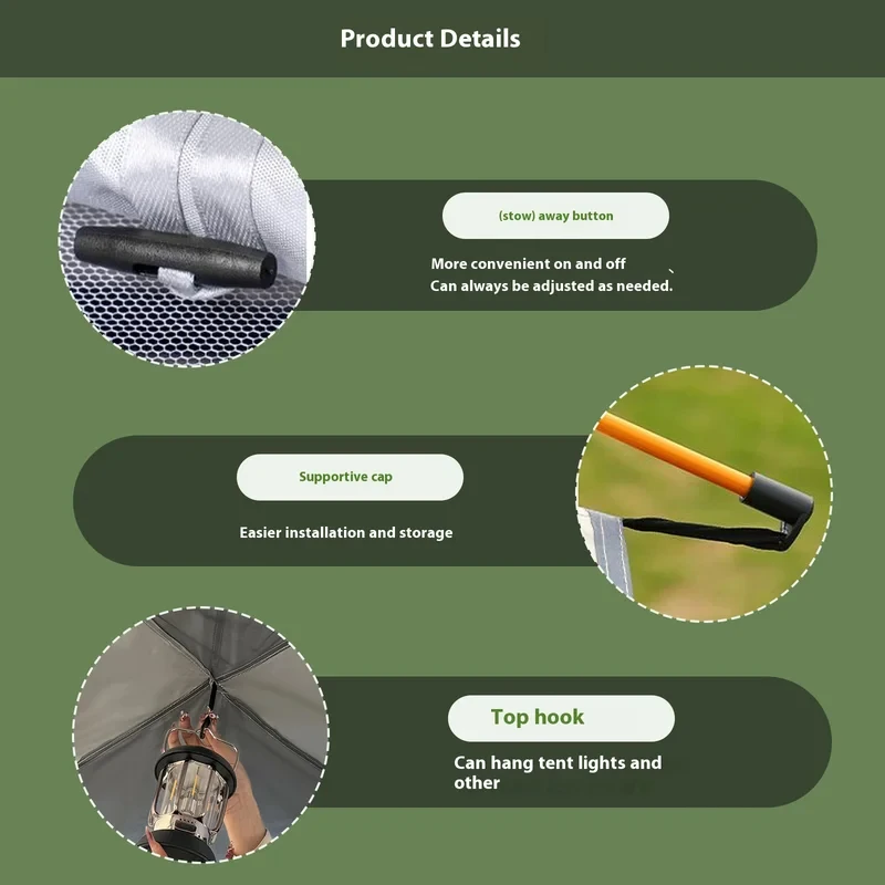 Silver Compact Auto Tent 60 Second Quick Setup All Weather Portable Sunshade Tent 3-4 People