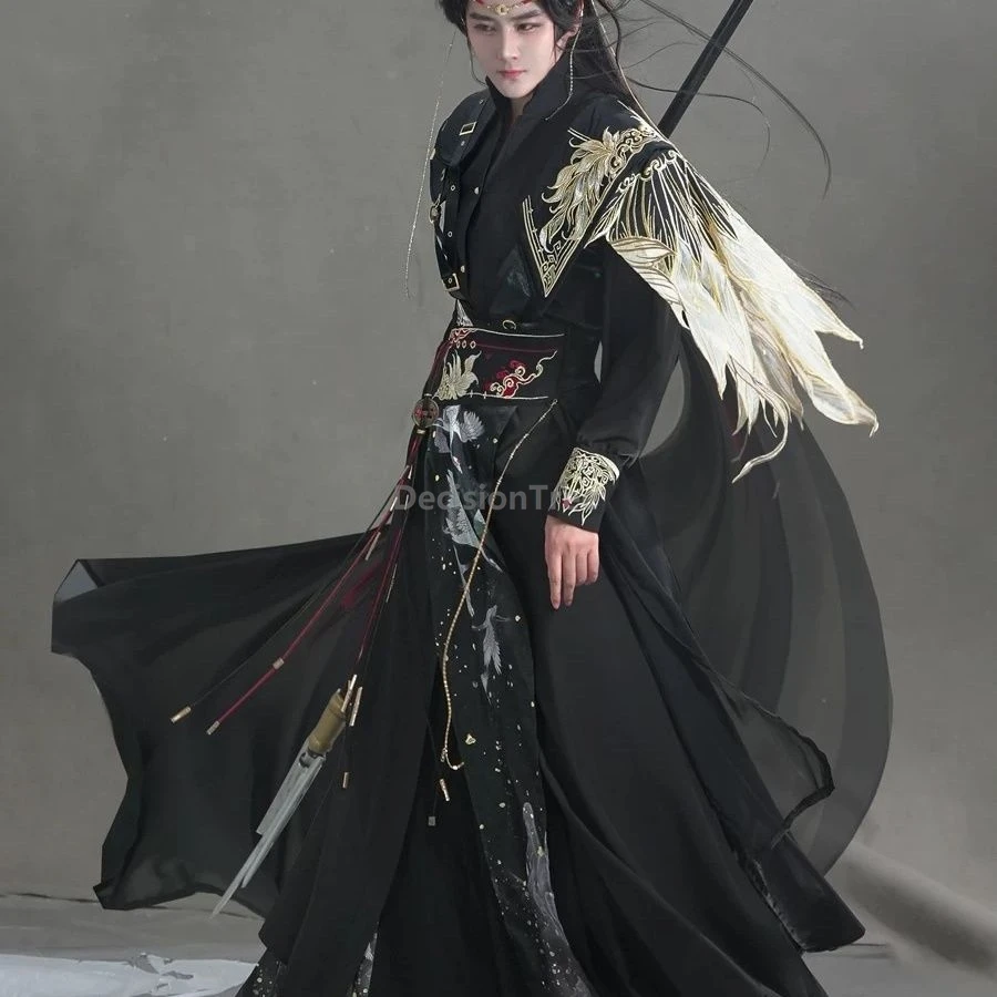 2026 men's cool handsome ancient style hanfu set chinese han element knight-errant clothes martial arts drama classic costume