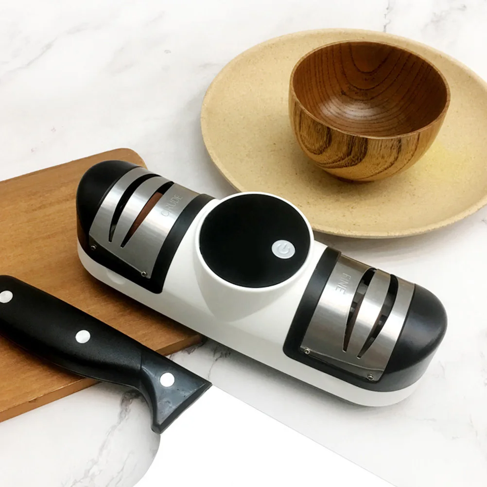 

Electric Knife Sharpener Professional USB Sharpening Tool Multi purpose Cutting Kitchen Gadget Stainless Steel Adjustable Gears