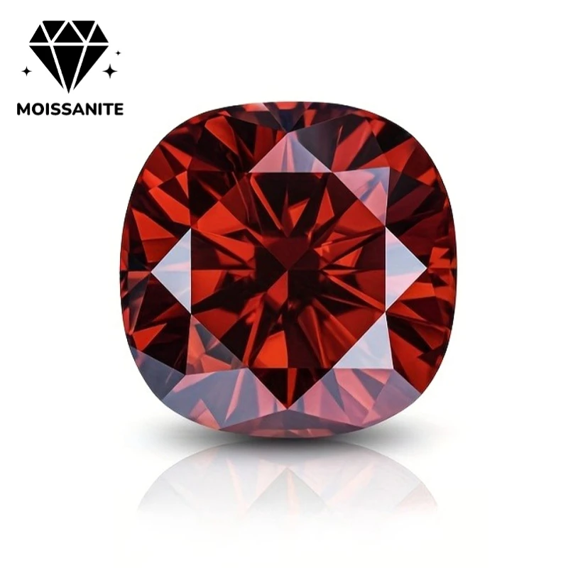

1Pc 1-2 Carat Red Cut Loose Moissanite, for Jewelry Making Engagement Rings, Earrings, Ear Studs, Jewelry DIY Accessories.