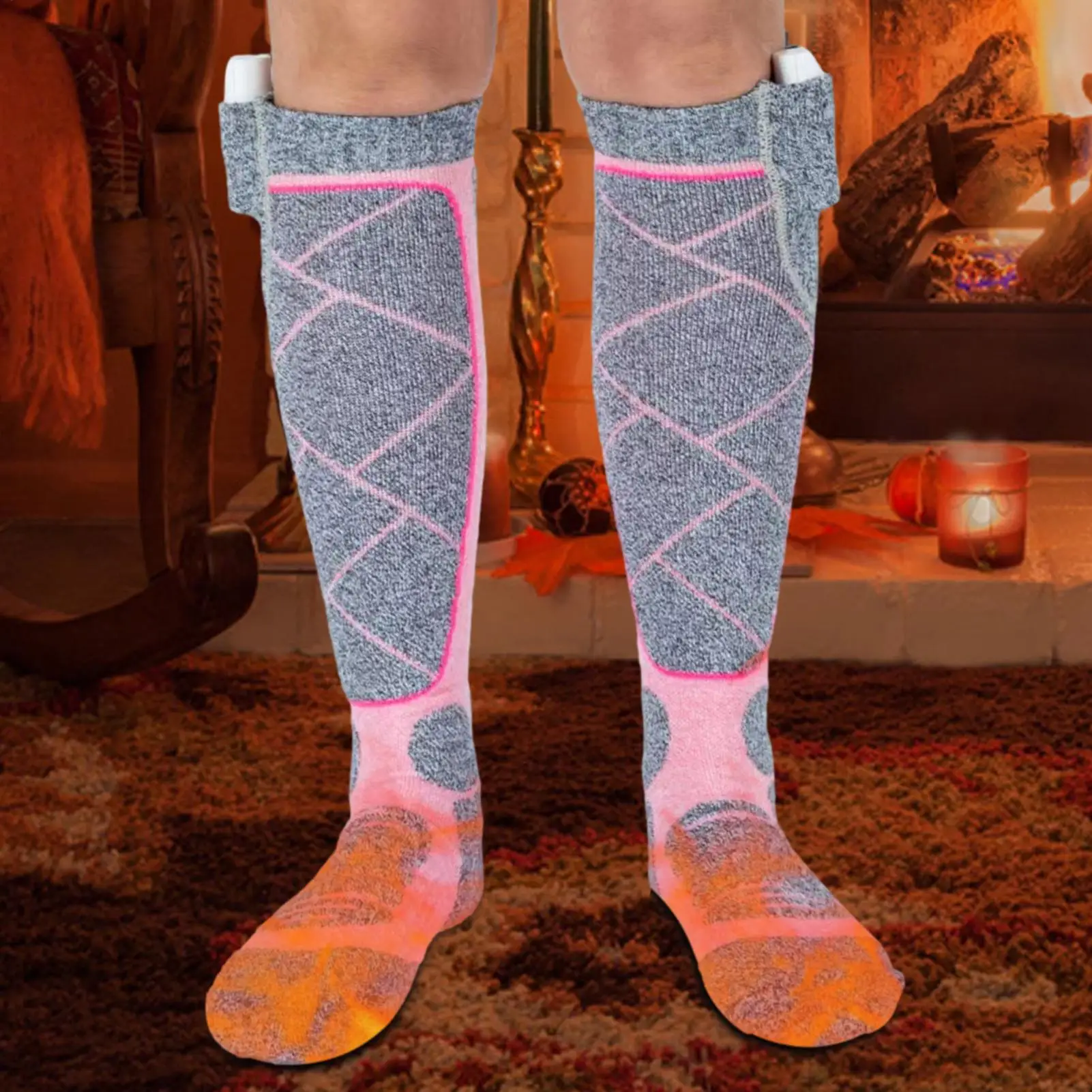 Heated Socks Rechargeable 2200mAh Batteries 3 Levels Cold Weather Heated Socks For Women Men Home Indoor Outdoor Commuting Work