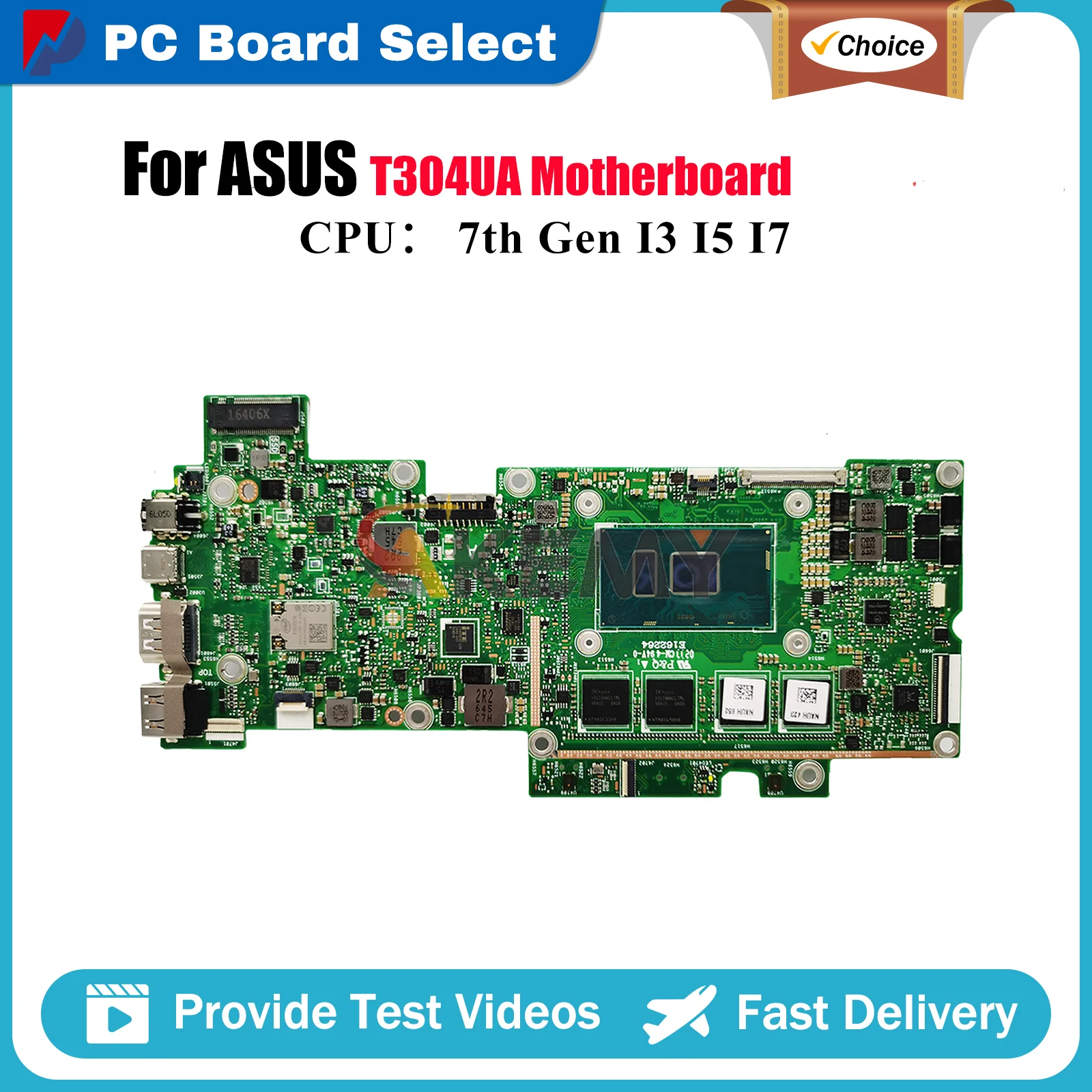 

T304UA Laptop Motherboard For ASUS Transformer T304UA T304U Notebook Mainboard With I3 I5 I7 CPU 100% tests OK fast shipping stk