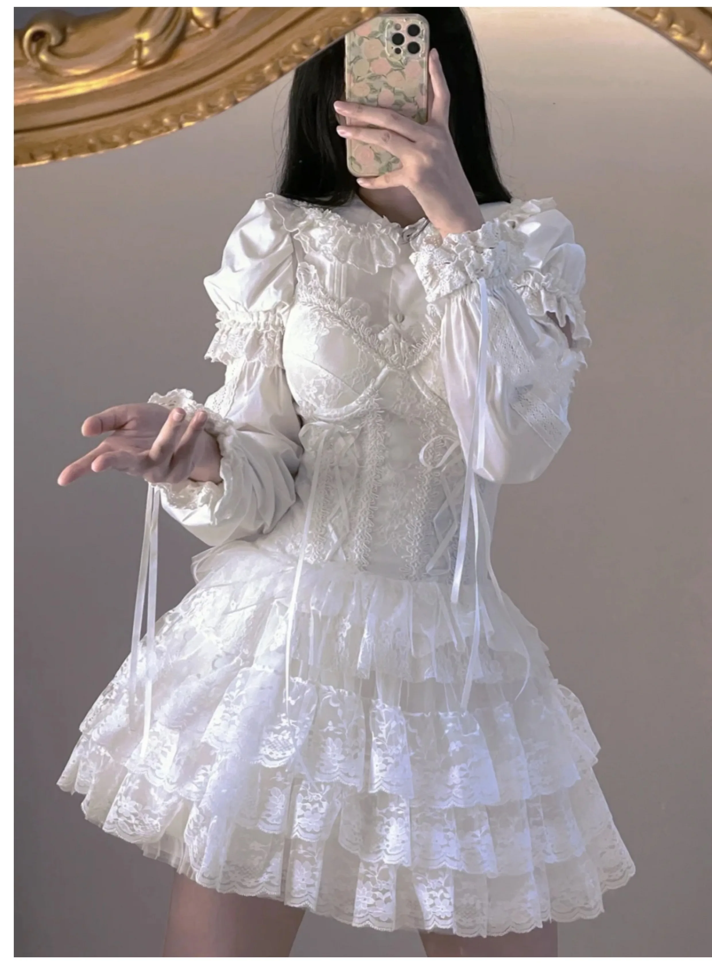 Streetwear y2k Rüschen Gothic Miniröcke Frauen süße Kawaii hohe Taille Spitze eine Linie Rock Sommer koreanische Mode schwarz Ballkleid