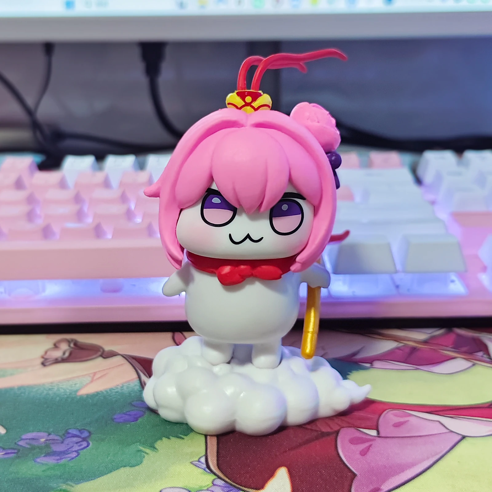 تمثال دورو نيككي إصدار Q من فيكتوري جوديس، لعبة كلب وردي، ديكور أنمي، هدية، نموذج PVC ثابت، لعبة للأعمار 8+