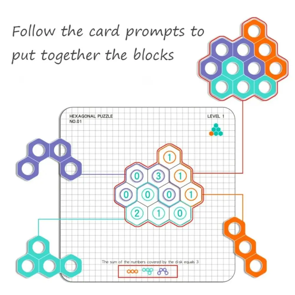 Logisches Denken Training Berechnung Spiel Waben Puzzle Spielzeug digitale Form Matching Spiele pädagogische Mathe Spielzeug für Kinder