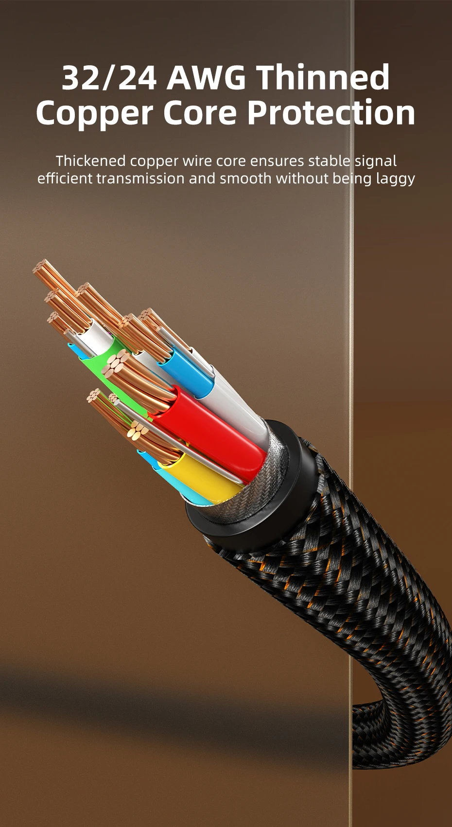 CABLETIME USB C auf HDMI-Kabel 8K/60Hz 4K/144Hz Zinklegierung für MacBook Pro iMac iPad Pro für Samsung Galaxy Typ C auf HDMI 2.1 – Detail 8