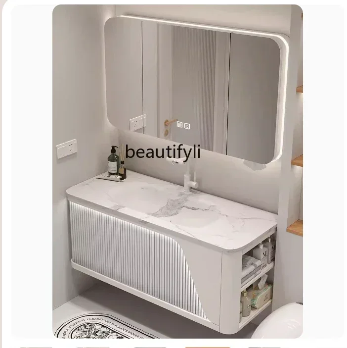 

ls 42New Arrivals French Cream Stle Bathroom Cabinet Combination Ceramic Whole Washbin Washstand Sink 03A